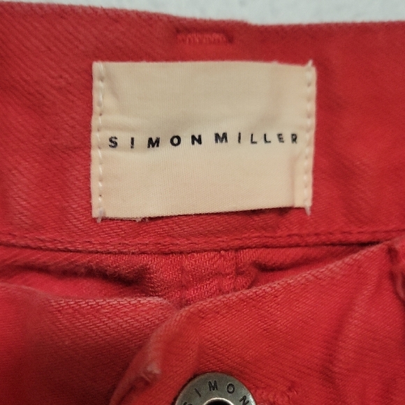 Simon Miller Vibrant Red Cropped Jeans - Picture 3 of 5